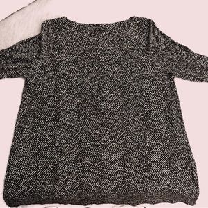 J Jill Wearever Blue Herringbone tunic. Size Large